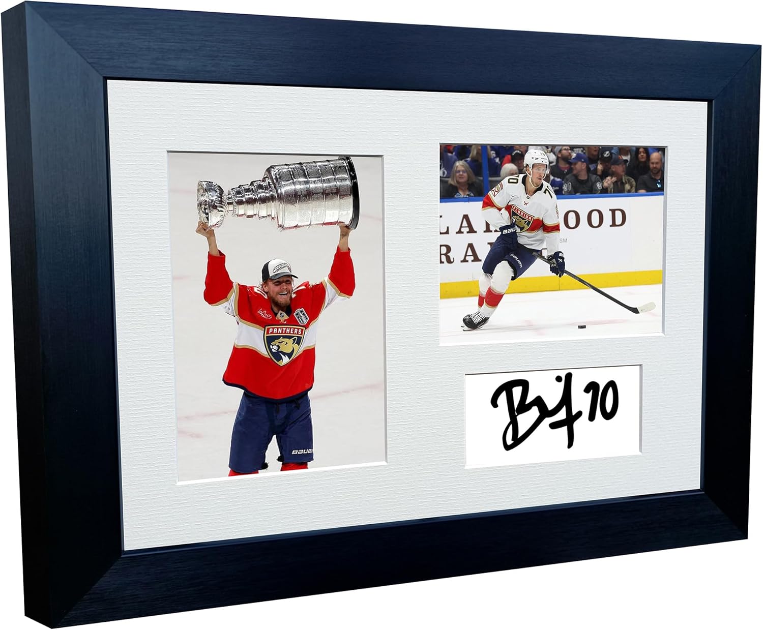 Kitbags & Lockers 12x8 A4 Florida Panthers Jesper Boqvist Stanley Cup Champions 2025 NHL Autograph Signed Signature Photo Photograph Picture Frame Ice Hockey Poster Gift Triple