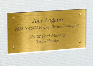 Kitbags & Lockers 12x8 A4 Joey Logano NASCAR No. 22 Ford Mustang GT Team Penske Signed Autographed Photo Photograph Picture Frame Poster Gift Triple Gold