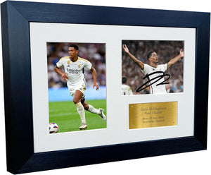 12x8 A4 Jude Bellingham Real Madrid Autographed Signed Photo Photograph Picture Frame Football Soccer Poster Gift Gold