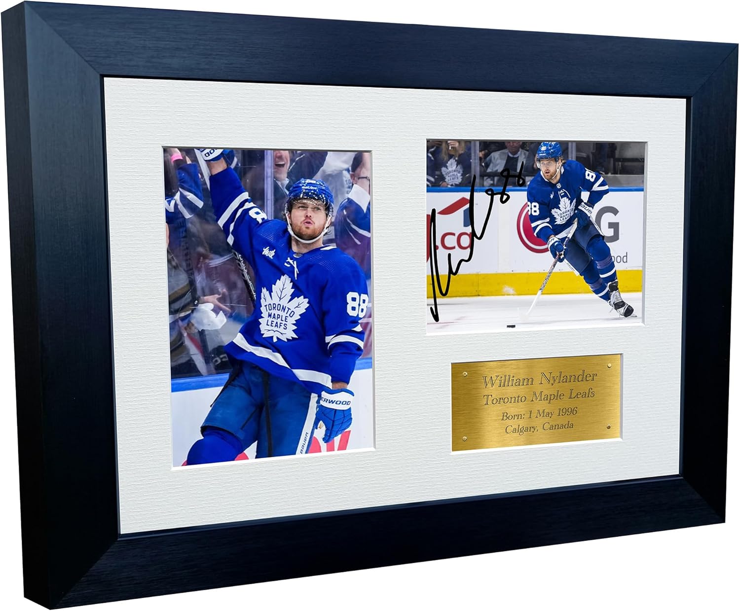 Kitbags & Lockers 12x8 A4 William Nylander Toronto Maple Leafs NHL Autographed Signed Photo Photograph Picture Frame Ice Hockey Poster Gift Triple G