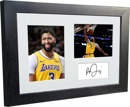 12x8 A4 Anthony Davis LA Lakers Los Angeles Autographed Signed Photo Photograph Picture Frame Basketball Poster Gift