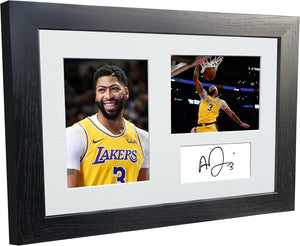 12x8 A4 Anthony Davis LA Lakers Los Angeles Autographed Signed Photo Photograph Picture Frame Basketball Poster Gift