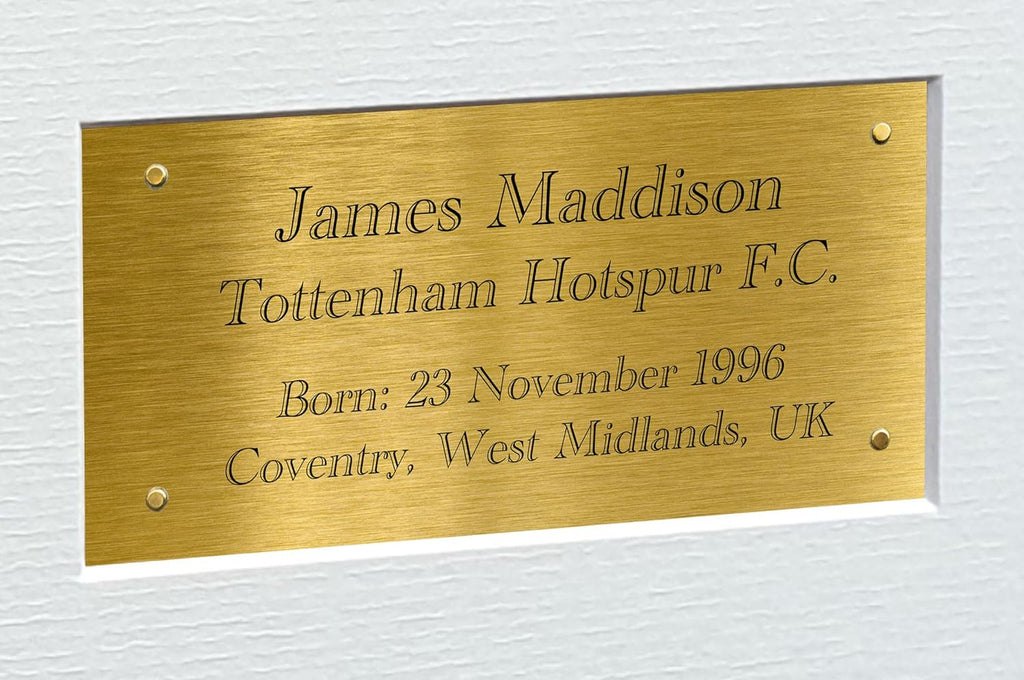 12x8 A4 Signed James Maddison Tottenham Hotspur Spurs Autographed Autograph Signed Signature Photograph Photo Picture Frame Football Soccer Poster Gift Triple G