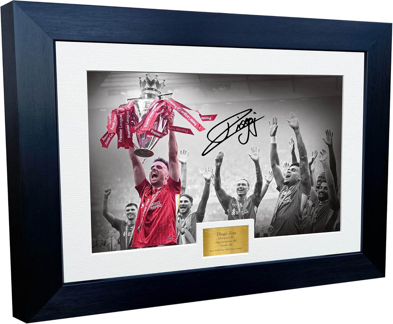 12x8 A4 Liverpool Signed Diogo Jota Premier League Winners 2025 Autographed Photo Photograph Picture Frame Football Soccer Poster Gift 3