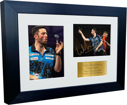 Kitbags & Lockers 12x8 A4 Signed Luke Cool Hand Humphries Darts PDC WDF Autographed Autograph Signed Photograph Photo Picture Frame Poster Gift Triple G