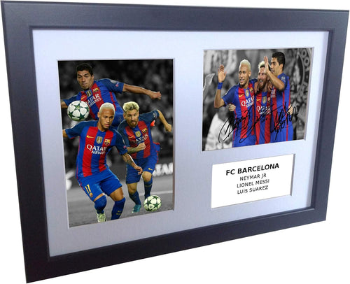 Kitbags & Lockers Signed Lionel Messi Neymar Jr Luis Suarez Barcelona Photo Photograph Picture Frame Autograph Mount A4