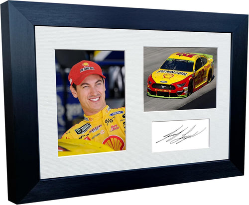 Kitbags & Lockers 12x8 A4 Joey Logano NASCAR No. 22 Ford Mustang GT Team Penske Signed Autographed Photo Photograph Picture Frame Poster Gift