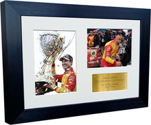 Load image into Gallery viewer, Kitbags &amp; Lockers 12x8 A4 Joey Logano NASCAR No. 22 Ford Mustang GT Team Penske Signed Autographed Photo Photograph Picture Frame Poster Gift Triple Gold