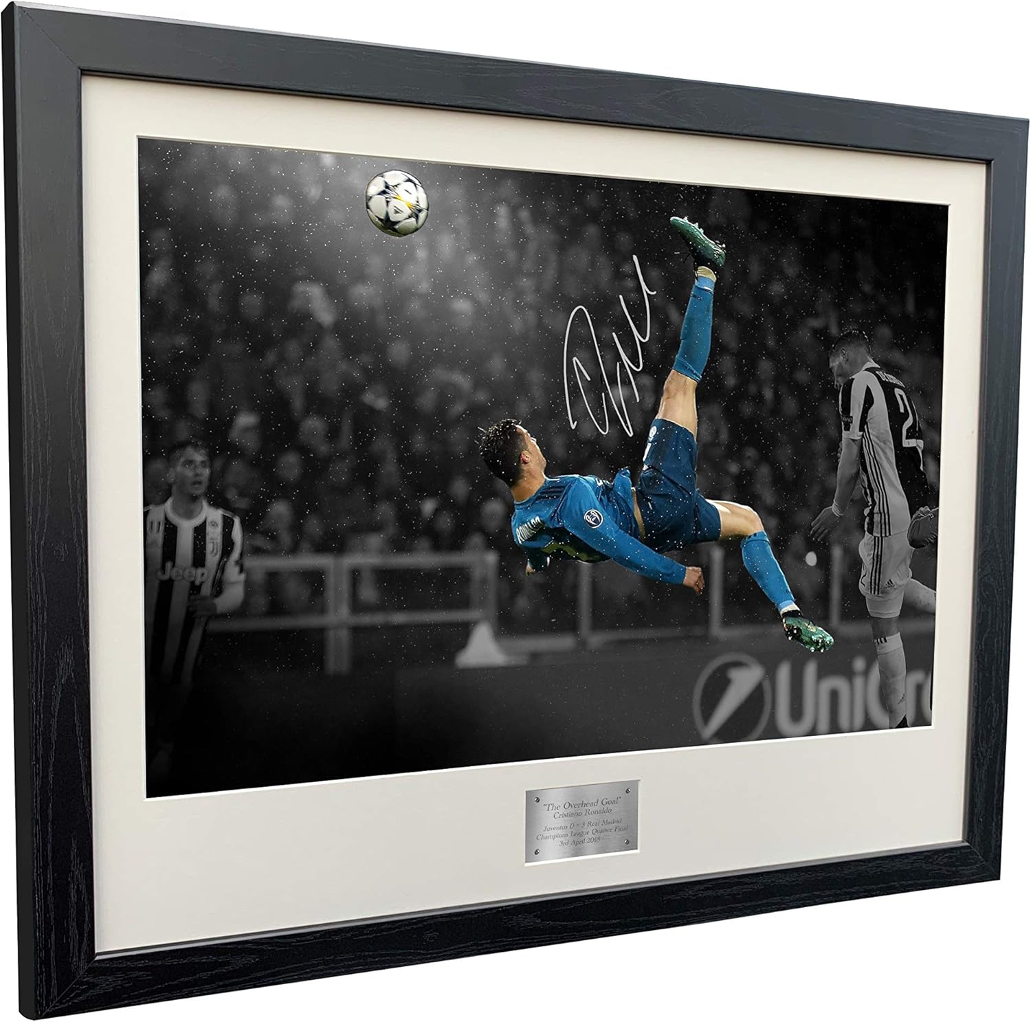Kitbags & Lockers SUPER A2 SIZE Christiano Ronaldo Signed The Overhead Goal -Juventus 0 vs Real Madrid 3" - Autographed Photo Photograph Picture Frame Poster Soccer Gift