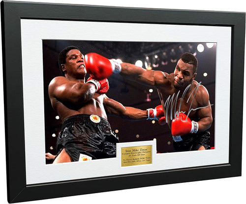 Kitbags & Lockers Mike Tyson vs Trevor Berbick Youngest Champion 12x8 A4 Autographed Signed Photo Photograph Picture Frame Boxing Gift