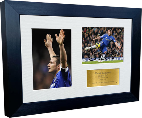 12x8 A4 Frank Lampard Chelsea Autographed Autograph Signed Signature Photograph Photo Picture Frame Football Soccer Poster Gift Triple G