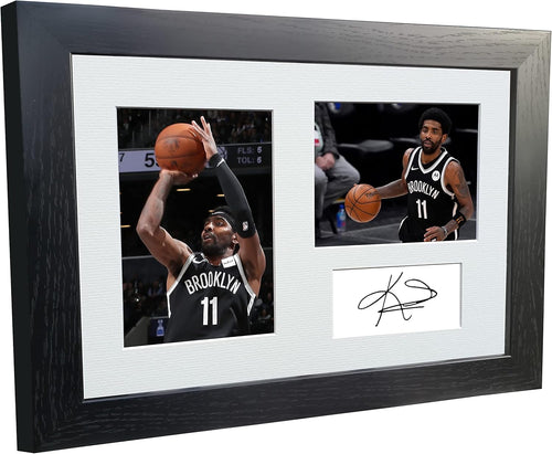 Kitbags & Lockers 12x8 A4 Kyrie Irving Brooklyn Nets Autographed Signed Photo Photograph Picture Frame Basketball Poster Gift