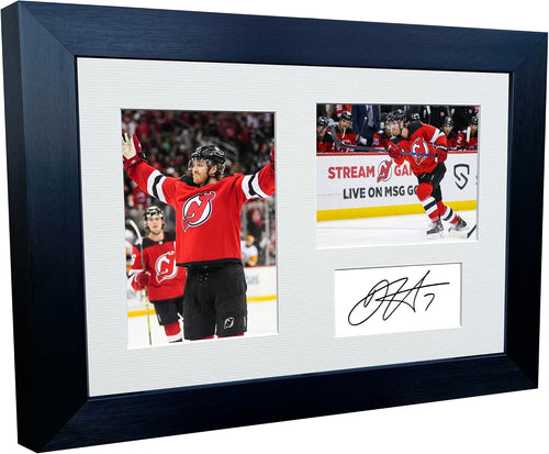 Kitbags & Lockers 12x8 A4 Dougie Hamilton New Jersey Devils NHL Autographed Signed Photo Photograph Picture Frame Ice Hockey Poster Gift Triple