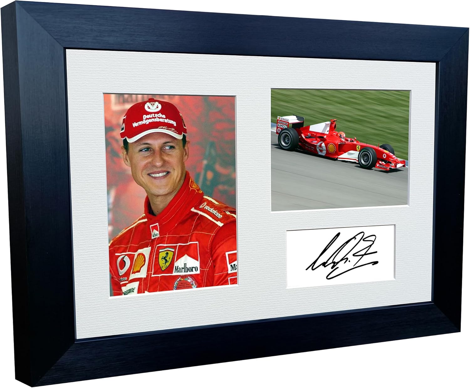 Kitbags & Lockers 12x8 A4 Michael Schumacher Triple Grand Prix Ferrari Car Autographed Signed Signature Photo Photograph Picture Frame Racing Formula 1 F1 Poster Gift