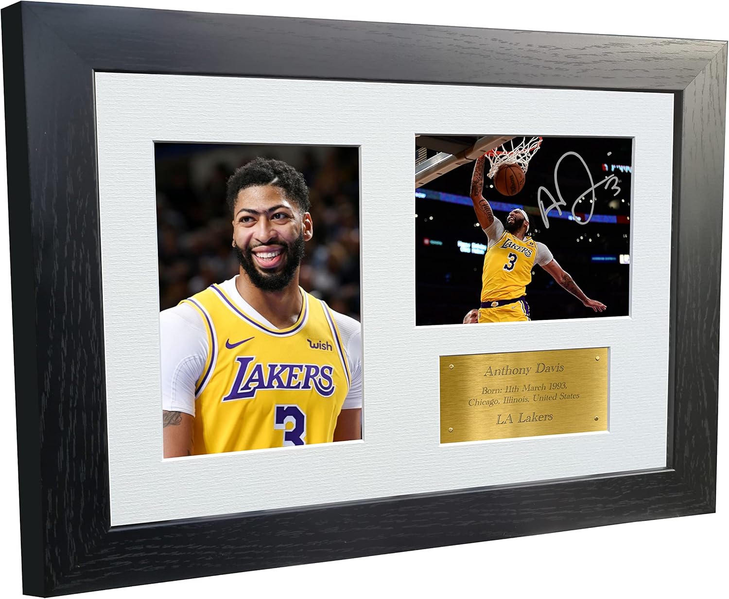 12x8 A4 Anthony Davis LA Lakers Los Angeles Autographed Signed Photo Photograph Picture Frame Basketball Poster Gift G