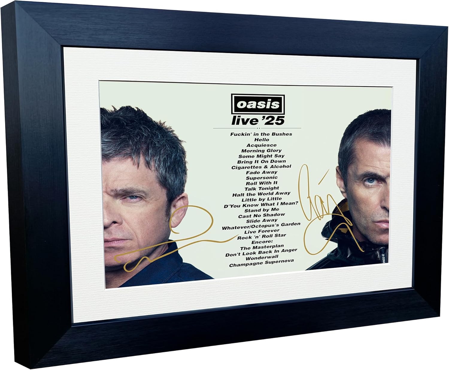Kitbags & Lockers 12x8 A4 Liam Gallagher Noel Gallagher Oasis Live 25 2025 Music Popstar Indie Band Autographed Signed Photo Photograph Picture Frame Poster Gift 7