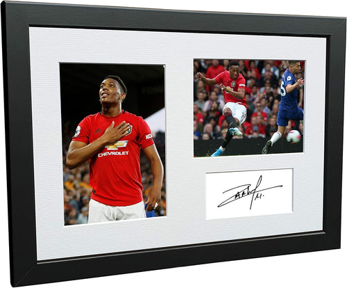 12x8 A4 Signed Anthony Martial Manchester United Autographed Photo Photograph Picture Frame Football Soccer Poster Gift