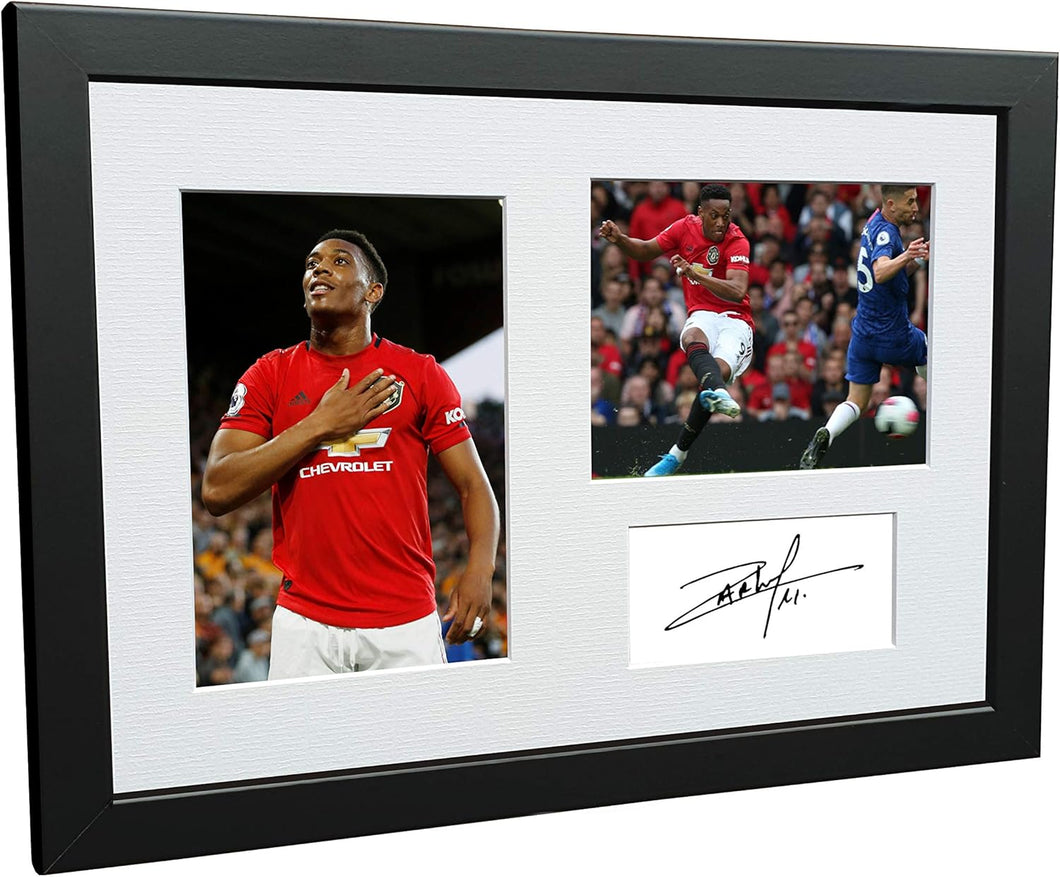 12x8 A4 Signed Anthony Martial Manchester United Autographed Photo Photograph Picture Frame Football Soccer Poster Gift