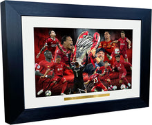 Load image into Gallery viewer, 12x8 A4 Signed Liverpool THE KLOPP YEARS Mo Salah Mane Diaz Nunez Coutinho Henderson Van Dijk Alexander-Arnold Becker Firmino Jurgen Autograph Frame Signature Autographed Photograph Picture Football Soccer