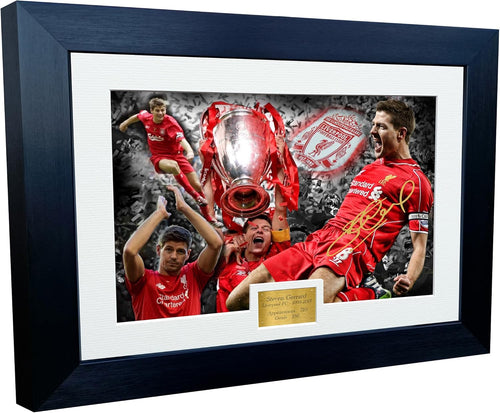 Kitbags & Lockers Steven Gerrard 12x8 A4 Signed THE GERRARD YEARS Liverpool FC Autographed Photo Photograph Picture Frame