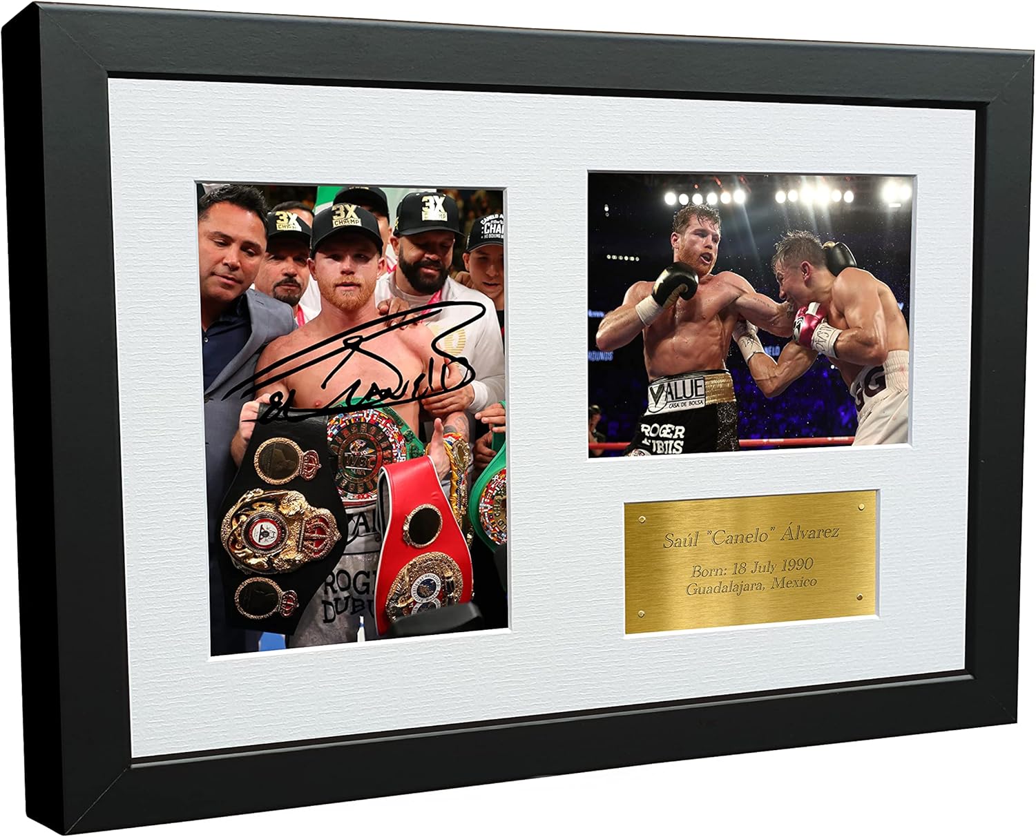 Kitbags & Lockers Saul Canelo Alvarez 12x8 A4 Autographed Signed Photo Photograph Picture Frame Boxing Gift Poster Gold