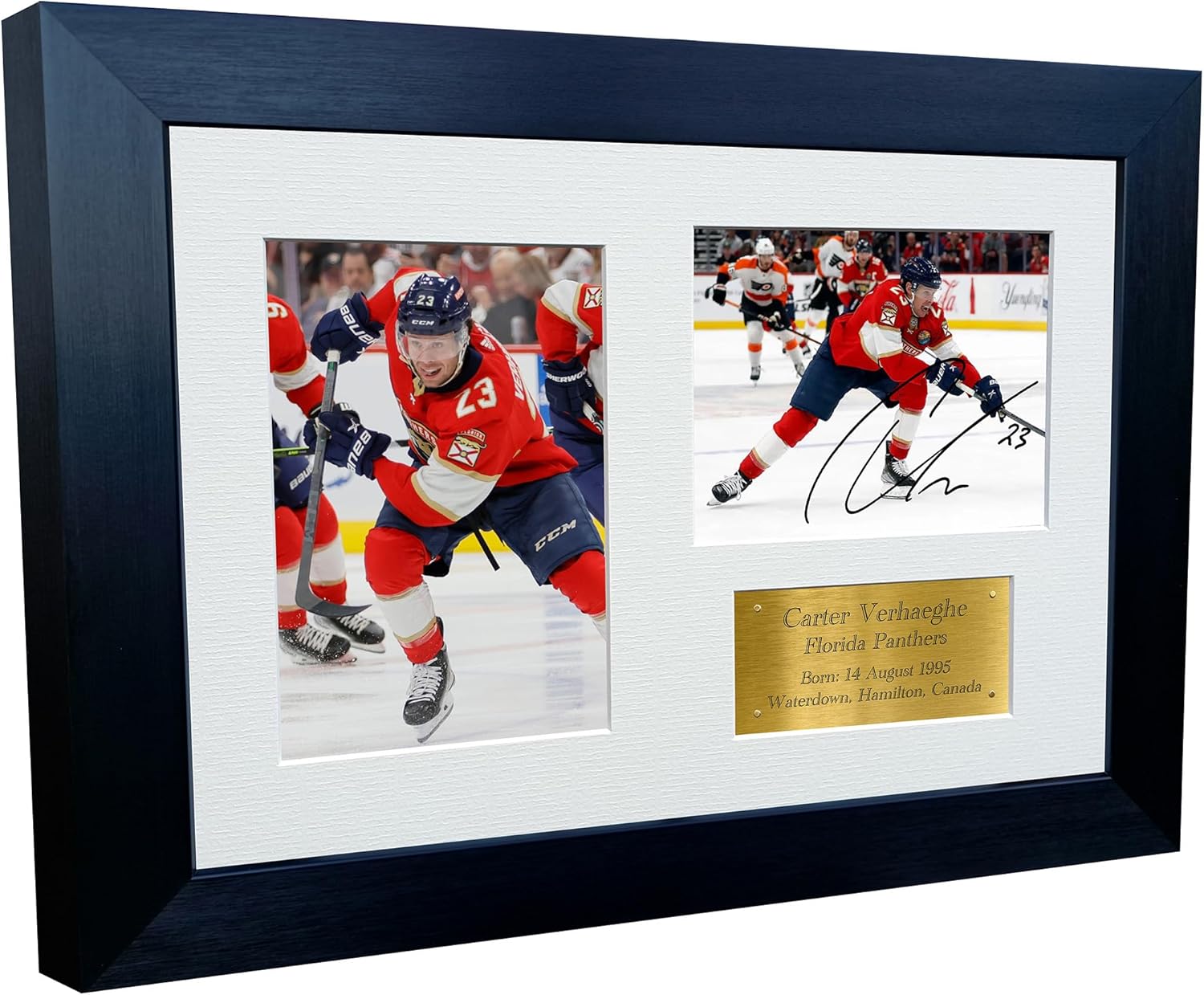 Kitbags & Lockers 12x8 A4 Carter Verhaeghe Florida Panthers NHL Autographed Signed Signature Photo Photograph Picture Frame Ice Hockey Poster Gift Triple G