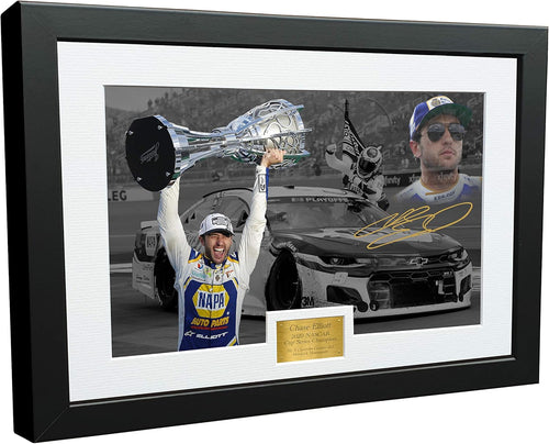 Kitbags & Lockers '2020 NASCAR CHAMPION CELEBRATION' Chase Elliott 12x8 A4 Chevrolet Camaro ZL1 Hendrick Motorsports Signed Autographed Photo Photograph Picture Frame Poster Gift