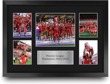 Load image into Gallery viewer, HWC Trading Liverpool 2025 Champions Gift Premier League Season 24-25 Winners Printed Memorabilia Signed Autograph Photograph Display for Football Fans and Supporters - A3 Framed