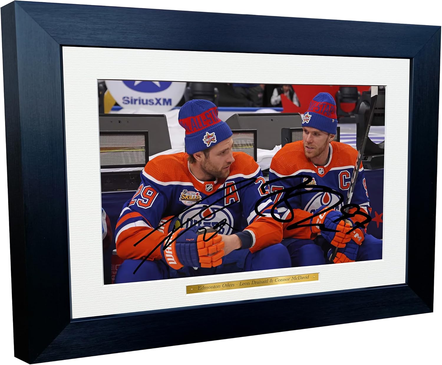 Kitbags & Lockers 12x8 A4 Connor McDavid Leon Draisaitl Edmonton Oilers NHL Autographed Signed Photo Photograph Picture Frame Ice Hockey Poster Gift 5