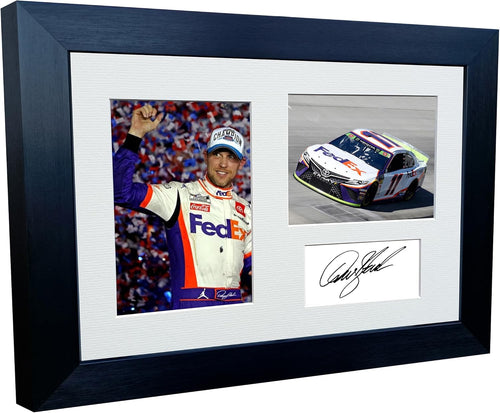 Kitbags & Lockers 12x8 A4 Denny Hamlin NASCAR No. 11 Toyota Camry Signed Autographed Photo Photograph Picture Frame Poster Gift