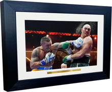 Load image into Gallery viewer, Kitbags &amp; Lockers 12x8 A4 Oleksandr Usyk vs Tyson Fury Undisputed World Heavyweight Champion Autographed Signed Signature Photo Photograph Picture Frame Boxing Poster Gift 3
