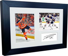 Load image into Gallery viewer, Kitbags &amp; Lockers 12x8 A4 Leon Draisaitl Edmonton Oilers NHL Autographed Signed Photo Photograph Picture Frame Ice Hockey Poster Gift Triple