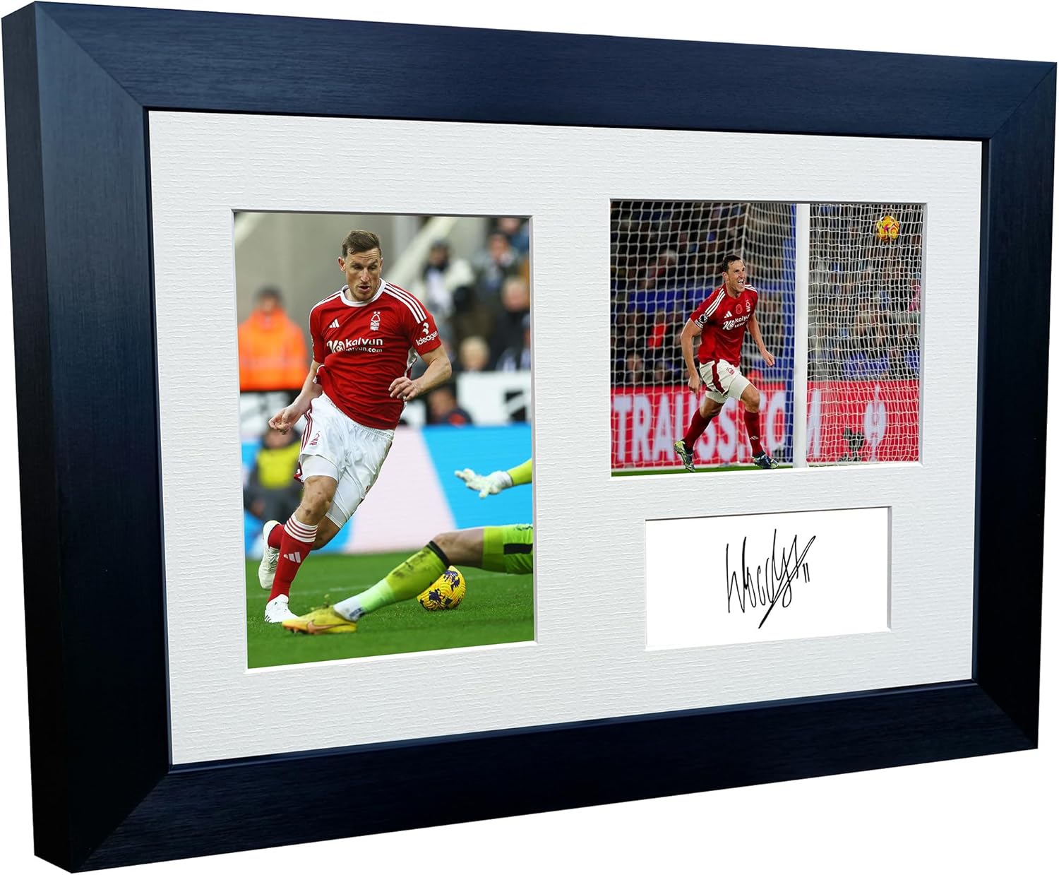 12x8 A4 Signed Chris Wood Nottingham Forest Autographed Autograph Signed Signature Photograph Photo Picture Frame Football Soccer Poster Gift Triple