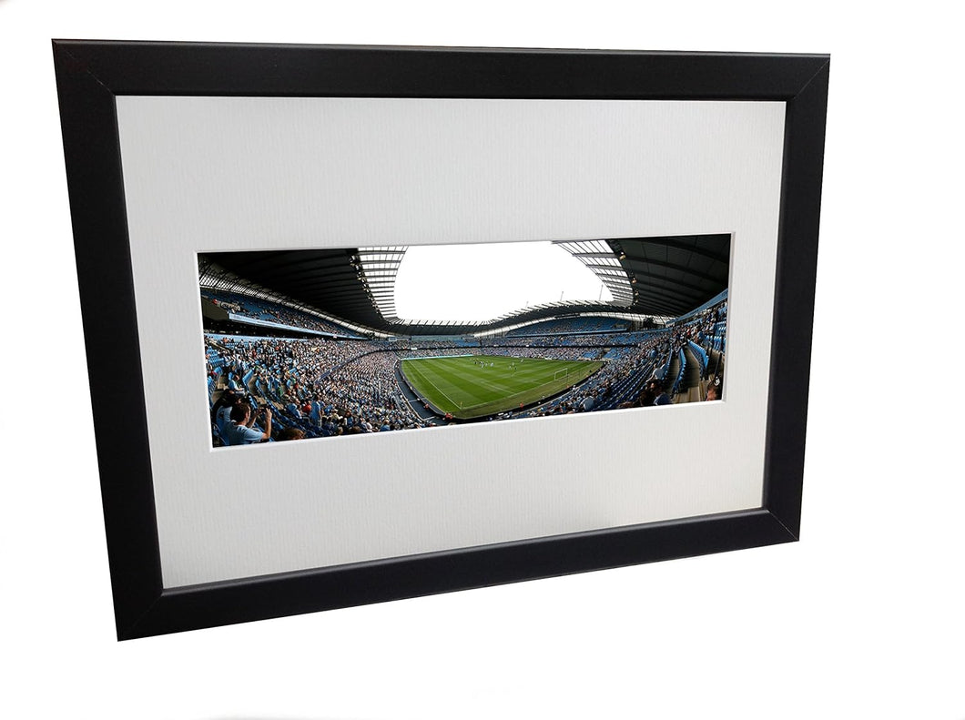 Kitbags & Lockers Etihad Stadium MATCH DAY PANORAMIC Manchester City 12x8 A4 Football Photo Photograph Picture Frame Poster Gift