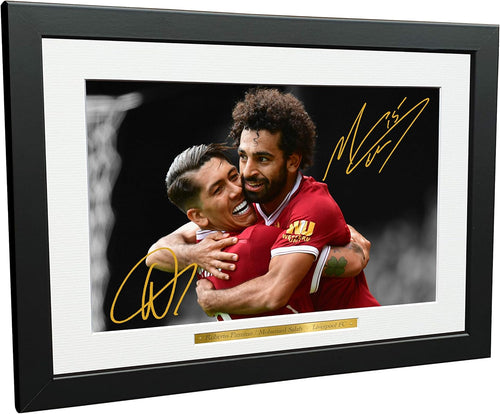 Kitbags & Lockers Roberto Firmino Mohamed Mo Salah 12x8 A4 Signed Liverpool - Autographed Photo Photograph Picture