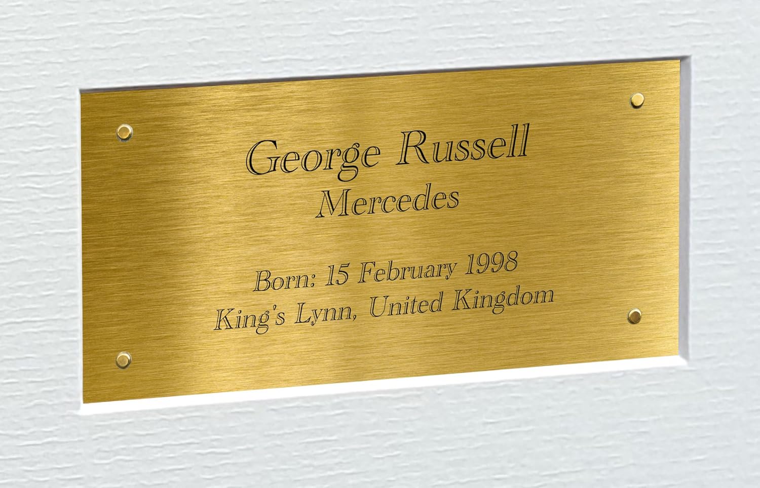 Kitbags & Lockers 12x8 A4 George Russell Triple Grand Prix Mercedes AMG Petronas Car Autographed Signed Signature Photo Photograph Picture Frame Racing Formula 1 F1 Poster Gift G 2