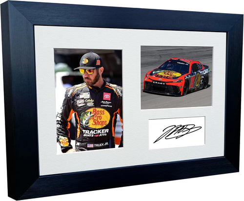 12x8 A4 Martin Truex Jr. 2024 NASCAR Cup Series No. 19 Toyota Camry XSE for Joe Gibbs Racing Signed Autographed Signature Photo Photograph Picture Frame Poster Celebration Gift Triple