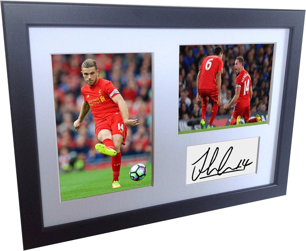 Kitbags & Lockers Signed Jordan Henderson Liverpool Autographed Photo Photograph Picture Frame Gift A4