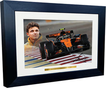 Load image into Gallery viewer, Kitbags &amp; Lockers TWIN PACK 12x8 A4 Lando Norris Oscar Piastri 2025 McLaren MCL39 Car Autographed Signed Signature Photo Photograph Picture Frame Racing Formula 1 F1 Poster Gift