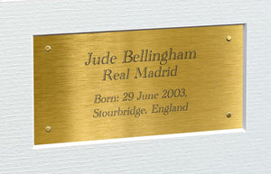 12x8 A4 Jude Bellingham Real Madrid Autographed Signed Photo Photograph Picture Frame Football Soccer Poster Gift Gold