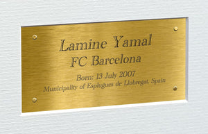 12x8 A4 Signed Lamine Yamal Barcelona Spain Autographed Autograph Signed Signature Photograph Photo Picture Frame Football Soccer Poster Gift