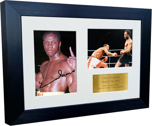 Kitbags & Lockers 12x8 A4 Signed Chris Eubank Snr Simply The Best Boxing Autographed Photo Photograph Picture Frame Signature Poster Gift Triple Gold