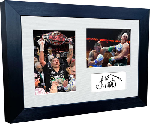 12x8 A4 Oleksandr Usyk Undisputed World Heavyweight Champion Autographed Signed Signature Photo Photograph Picture Frame Boxing Poster Gift Triple 1