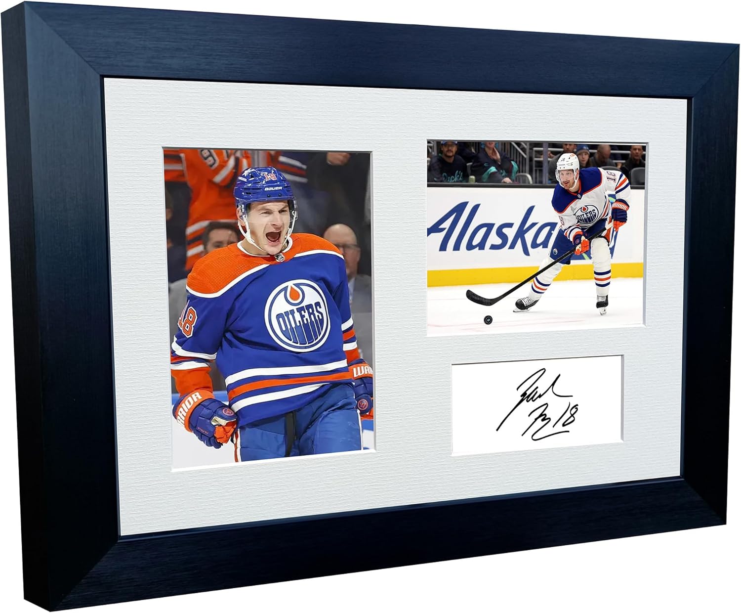 Kitbags & Lockers 12x8 A4 Zach Hymen Edmonton Oilers NHL Autographed Signed Signature Photo Photograph Picture Frame Ice Hockey Poster Gift Triple