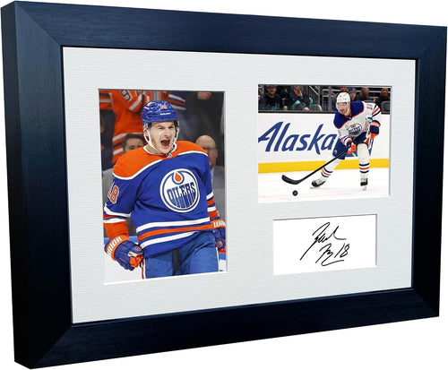 Kitbags & Lockers 12x8 A4 Zach Hymen Edmonton Oilers NHL Autographed Signed Signature Photo Photograph Picture Frame Ice Hockey Poster Gift Triple
