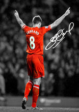 Load image into Gallery viewer, Kitbags &amp; Lockers Signed Steven Gerrard Liverpool Autographed Photo Photograph Picture Frame Gift