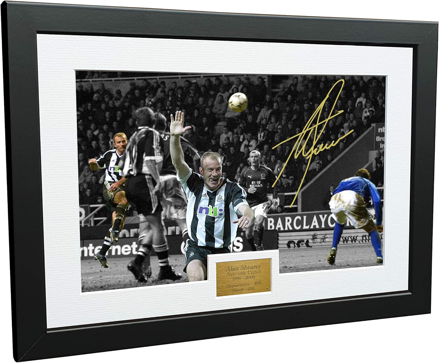 Kitbags & Lockers Alan Shearer Newcastle United EVERTON VOLLY GOAL Autographed Signed Photo Photograph Picture Frame Soccer Gift