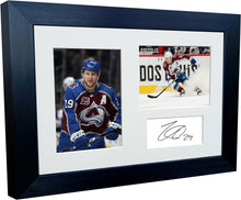Load image into Gallery viewer, Kitbags &amp; Lockers 12x8 A4 Nathan MacKinnon Colorado Avalanche NHL Autographed Signed Photo Photograph Picture Frame Ice Hockey Poster Gift Triple