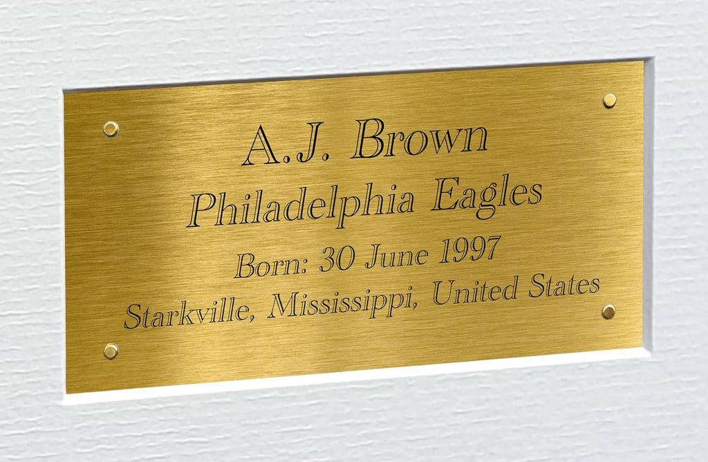 Kitbags & Lockers 12x8 A4 A J Brown Eagles Super Bowl LIX 59 Winners Autographed Signed Photo Photograph Picture Frame American Football Poster Gift Triple G