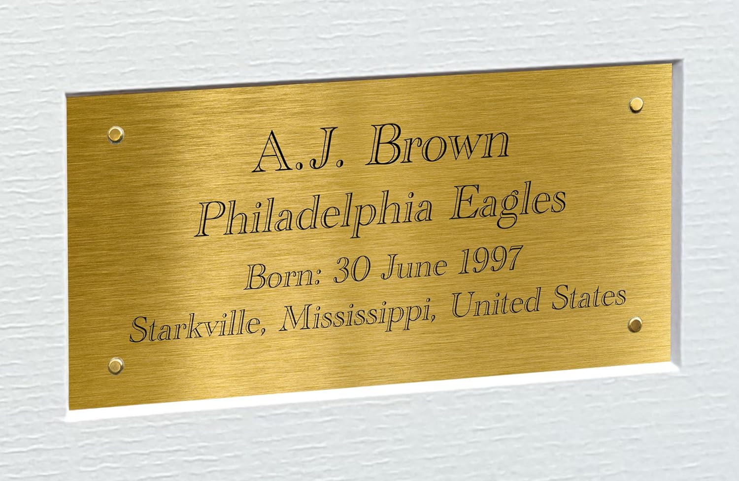 Kitbags & Lockers 12x8 A4 A J Brown Eagles Super Bowl LIX 59 Winners Autographed Signed Photo Photograph Picture Frame American Football Poster Gift Triple G